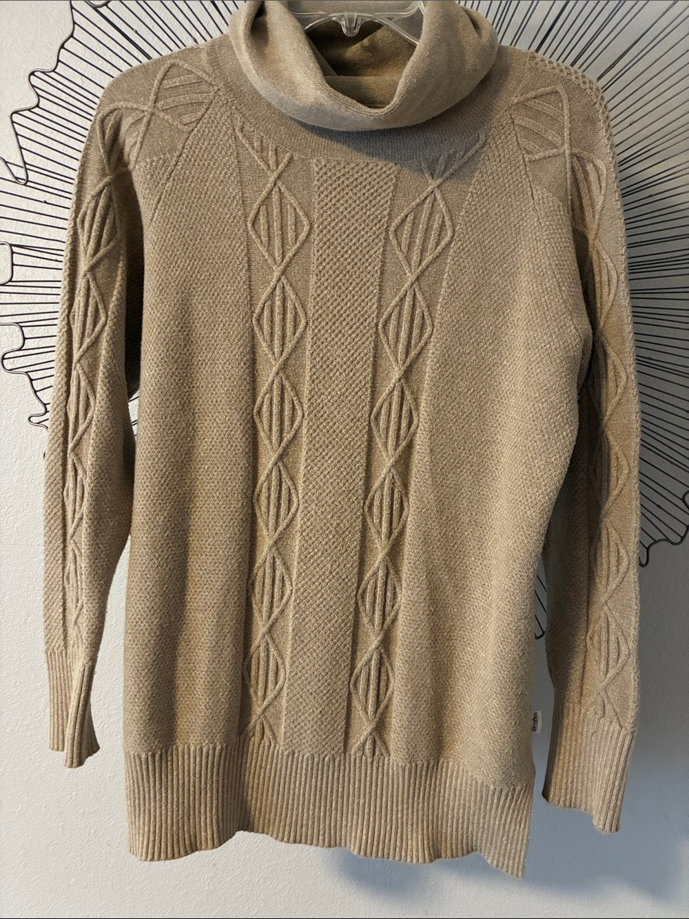 Magellan Outdoors Cowl Neck Sweater Tan Size M